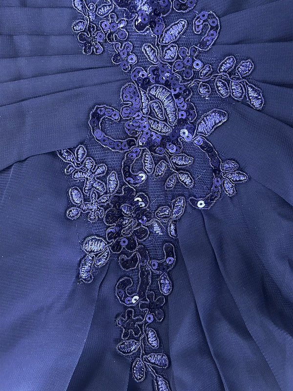 A-Line/Princess Illusion Scoop Appliques Ruched Mother of the Bride Dresses