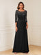 A-Line/Princess Illusion Scoop Appliques Ruched Mother of the Bride Dresses
