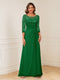 A-Line/Princess Illusion Scoop Appliques Ruched Mother of the Bride Dresses