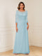 A-Line/Princess Illusion Scoop Appliques Ruched Mother of the Bride Dresses