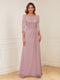 A-Line/Princess Illusion Scoop Appliques Ruched Mother of the Bride Dresses