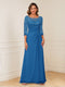 A-Line/Princess Illusion Scoop Appliques Ruched Mother of the Bride Dresses
