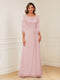 A-Line/Princess Illusion Scoop Appliques Ruched Mother of the Bride Dresses