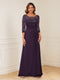 A-Line/Princess Illusion Scoop Appliques Ruched Mother of the Bride Dresses