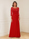 A-Line/Princess Illusion Scoop Appliques Ruched Mother of the Bride Dresses