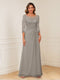 A-Line/Princess Illusion Scoop Appliques Ruched Mother of the Bride Dresses