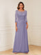 A-Line/Princess Illusion Scoop Appliques Ruched Mother of the Bride Dresses