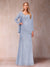 Sheath/Column V-Neck Floor-Length Mother of the Bride Dresses With Jacket & Sequins