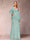 Sheath/Column V-Neck Floor-Length Mother of the Bride Dresses With Jacket & Sequins