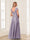 A-Line/Princess Sheer Neck Short Sleeves Long Formal Evening Dresses with Beading & Appliques
