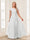 A-Line/Princess Sheer Neck Short Sleeves Long Formal Evening Dresses with Beading & Appliques