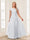 A-Line/Princess Sheer Neck Short Sleeves Long Formal Evening Dresses with Beading & Appliques