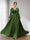 A-Line/Princess V-Neck Long Sleeves Chiffon Long Bridesmaid Dresses With Pockets