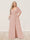 A-Line/Princess V-Neck Half Sleeves Plus Size Bridesmaid Dresses with Split Side