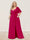 A-Line/Princess V-Neck Half Sleeves Plus Size Bridesmaid Dresses with Split Side