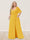 A-Line/Princess V-Neck Half Sleeves Plus Size Bridesmaid Dresses with Split Side