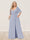 A-Line/Princess V-Neck Half Sleeves Plus Size Bridesmaid Dresses with Split Side