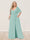 A-Line/Princess V-Neck Half Sleeves Plus Size Bridesmaid Dresses with Split Side