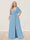 A-Line/Princess V-Neck Half Sleeves Plus Size Bridesmaid Dresses with Split Side