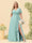 A-Line/Princess V-Neck Sleeveless Chiffon Plus Size Bridesmaid Dresses with Pockets