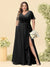A-Line/Princess V-Neck Sleeveless Chiffon Plus Size Bridesmaid Dresses with Pockets
