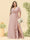 A-Line/Princess V-Neck Sleeveless Chiffon Plus Size Bridesmaid Dresses with Pockets