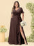 A-Line/Princess V-Neck Sleeveless Chiffon Plus Size Bridesmaid Dresses with Pockets