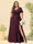 A-Line/Princess V-Neck Sleeveless Chiffon Plus Size Bridesmaid Dresses with Pockets