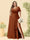 A-Line/Princess V-Neck Sleeveless Chiffon Plus Size Bridesmaid Dresses with Pockets
