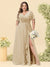 A-Line/Princess V-Neck Sleeveless Chiffon Plus Size Bridesmaid Dresses with Pockets