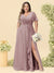 A-Line/Princess V-Neck Sleeveless Chiffon Plus Size Bridesmaid Dresses with Pockets