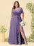 A-Line/Princess V-Neck Sleeveless Chiffon Plus Size Bridesmaid Dresses with Pockets