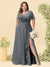 A-Line/Princess V-Neck Sleeveless Chiffon Plus Size Bridesmaid Dresses with Pockets
