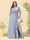 A-Line/Princess V-Neck Sleeveless Chiffon Plus Size Bridesmaid Dresses with Pockets
