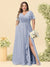 A-Line/Princess V-Neck Sleeveless Chiffon Plus Size Bridesmaid Dresses with Pockets