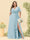 A-Line/Princess V-Neck Sleeveless Chiffon Plus Size Bridesmaid Dresses with Pockets