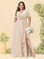 A-Line/Princess V-Neck Sleeveless Chiffon Plus Size Bridesmaid Dresses with Pockets