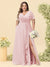 A-Line/Princess V-Neck Sleeveless Chiffon Plus Size Bridesmaid Dresses with Pockets