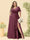 A-Line/Princess V-Neck Sleeveless Chiffon Plus Size Bridesmaid Dresses with Pockets