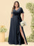 A-Line/Princess V-Neck Sleeveless Chiffon Plus Size Bridesmaid Dresses with Pockets