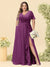 A-Line/Princess V-Neck Sleeveless Chiffon Plus Size Bridesmaid Dresses with Pockets