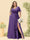 A-Line/Princess V-Neck Sleeveless Chiffon Plus Size Bridesmaid Dresses with Pockets