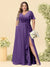 A-Line/Princess V-Neck Sleeveless Chiffon Plus Size Bridesmaid Dresses with Pockets