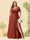 A-Line/Princess V-Neck Sleeveless Chiffon Plus Size Bridesmaid Dresses with Pockets