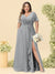 A-Line/Princess V-Neck Sleeveless Chiffon Plus Size Bridesmaid Dresses with Pockets