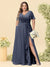 A-Line/Princess V-Neck Sleeveless Chiffon Plus Size Bridesmaid Dresses with Pockets
