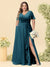 A-Line/Princess V-Neck Sleeveless Chiffon Plus Size Bridesmaid Dresses with Pockets
