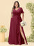 A-Line/Princess V-Neck Sleeveless Chiffon Plus Size Bridesmaid Dresses with Pockets