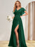 A-Line/Princess V-Neck Long Bridesmaid Dresses with Split Side