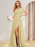 A-Line/Princess V-Neck Long Bridesmaid Dresses with Split Side